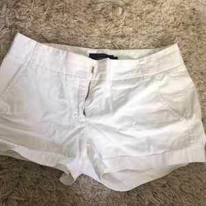 J Crew white chino shorts. 3 in